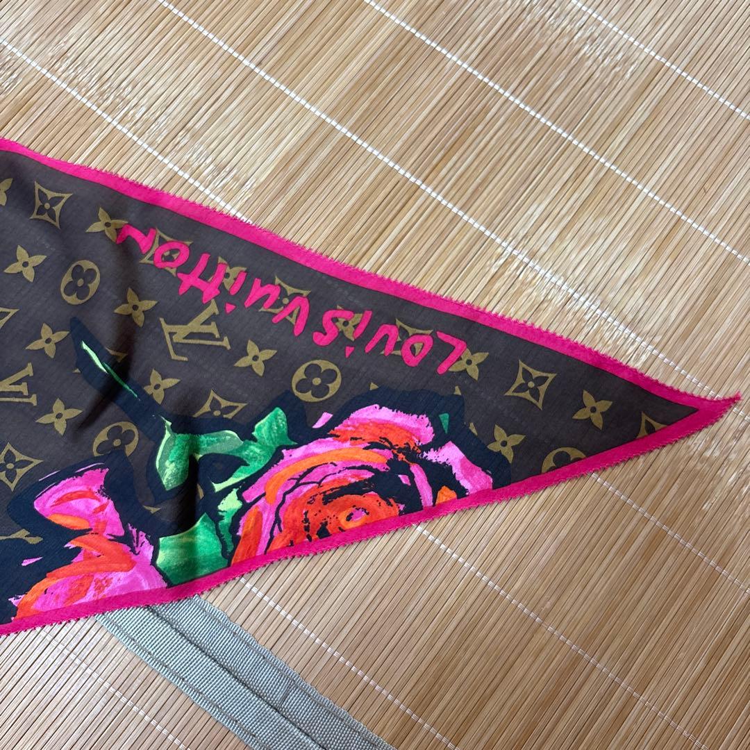 LOUIS VUITTON ルイヴィトン　薔薇柄　ストール　スカーフ