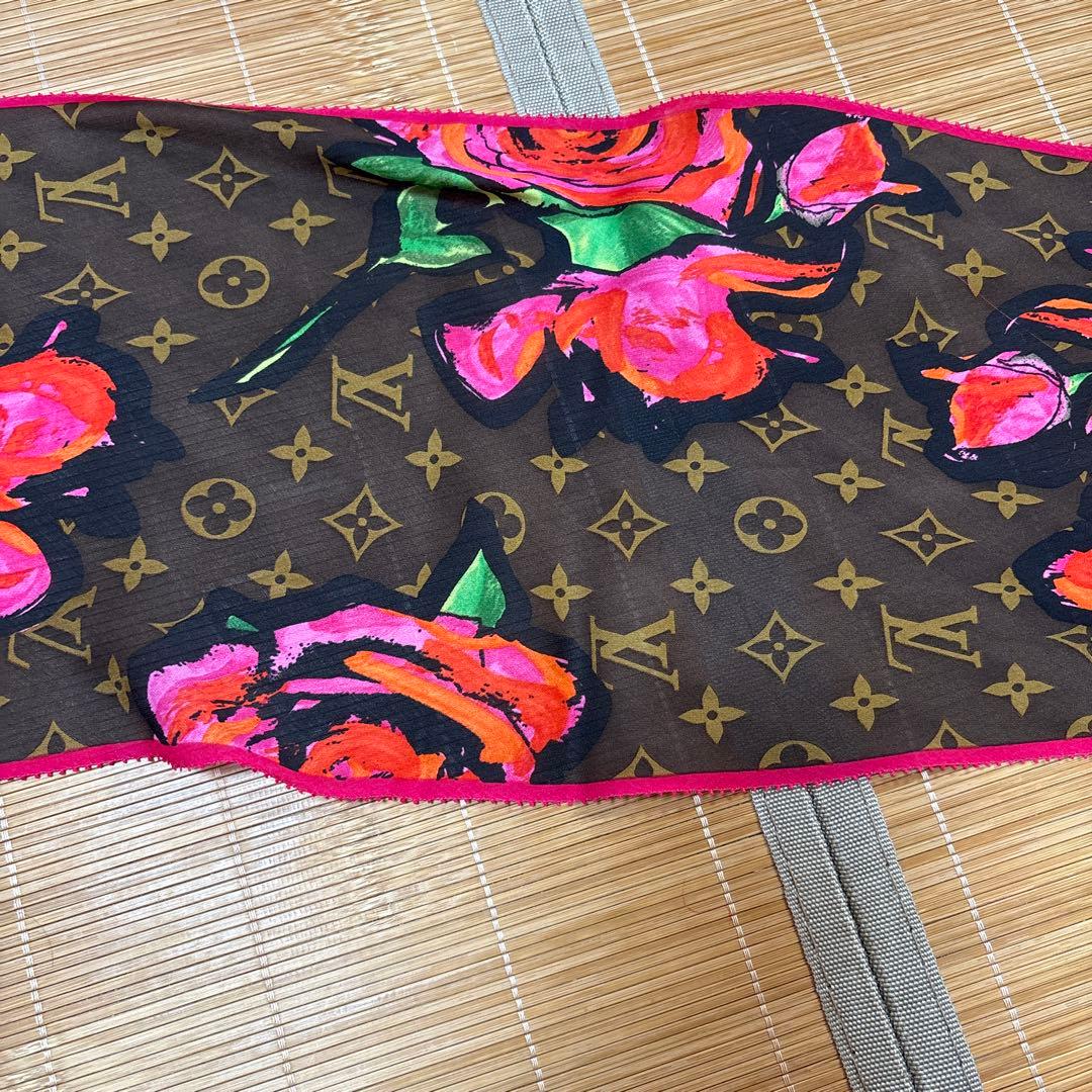 LOUIS VUITTON ルイヴィトン　薔薇柄　ストール　スカーフ