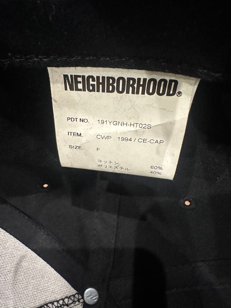 NEIGHBORHOOD CWP-1994/CE-CAP ブラックキャップ