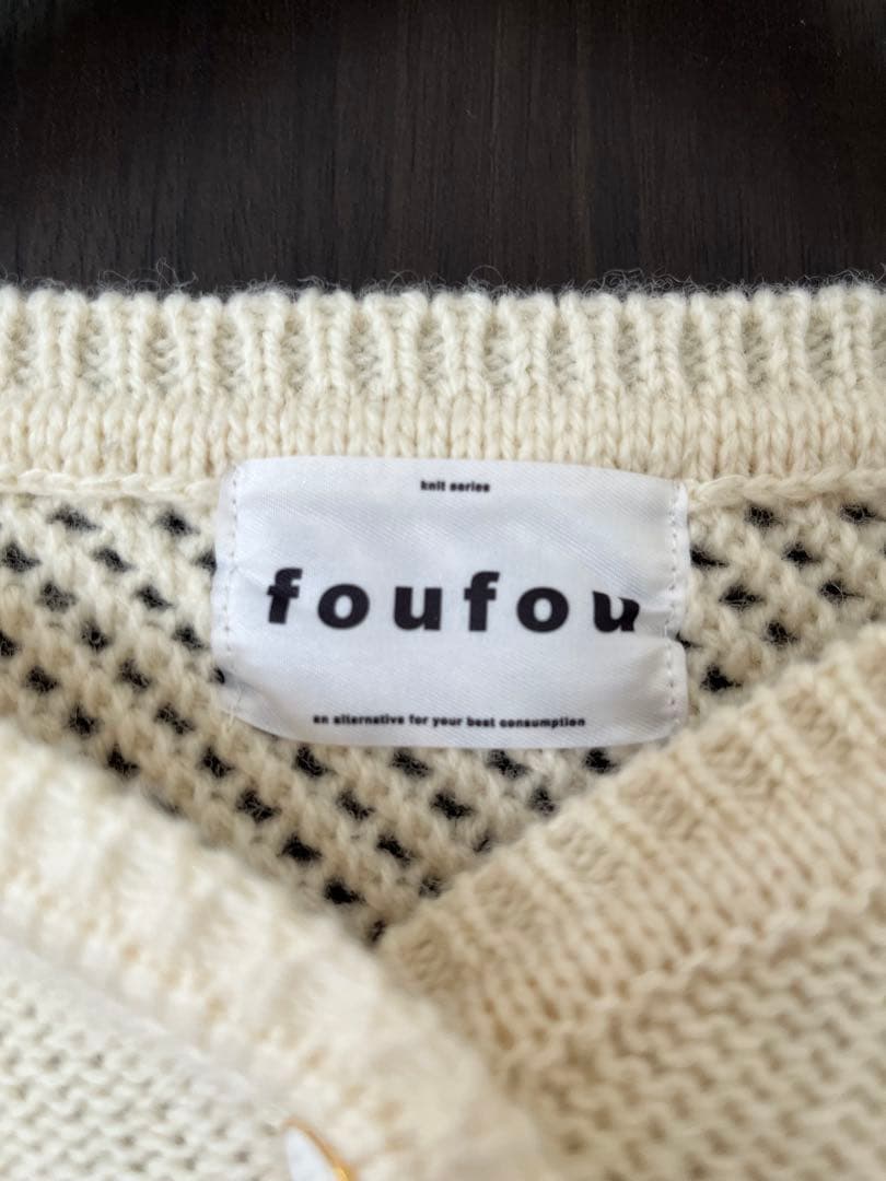 【foufou】 low gauge classical cardigan
