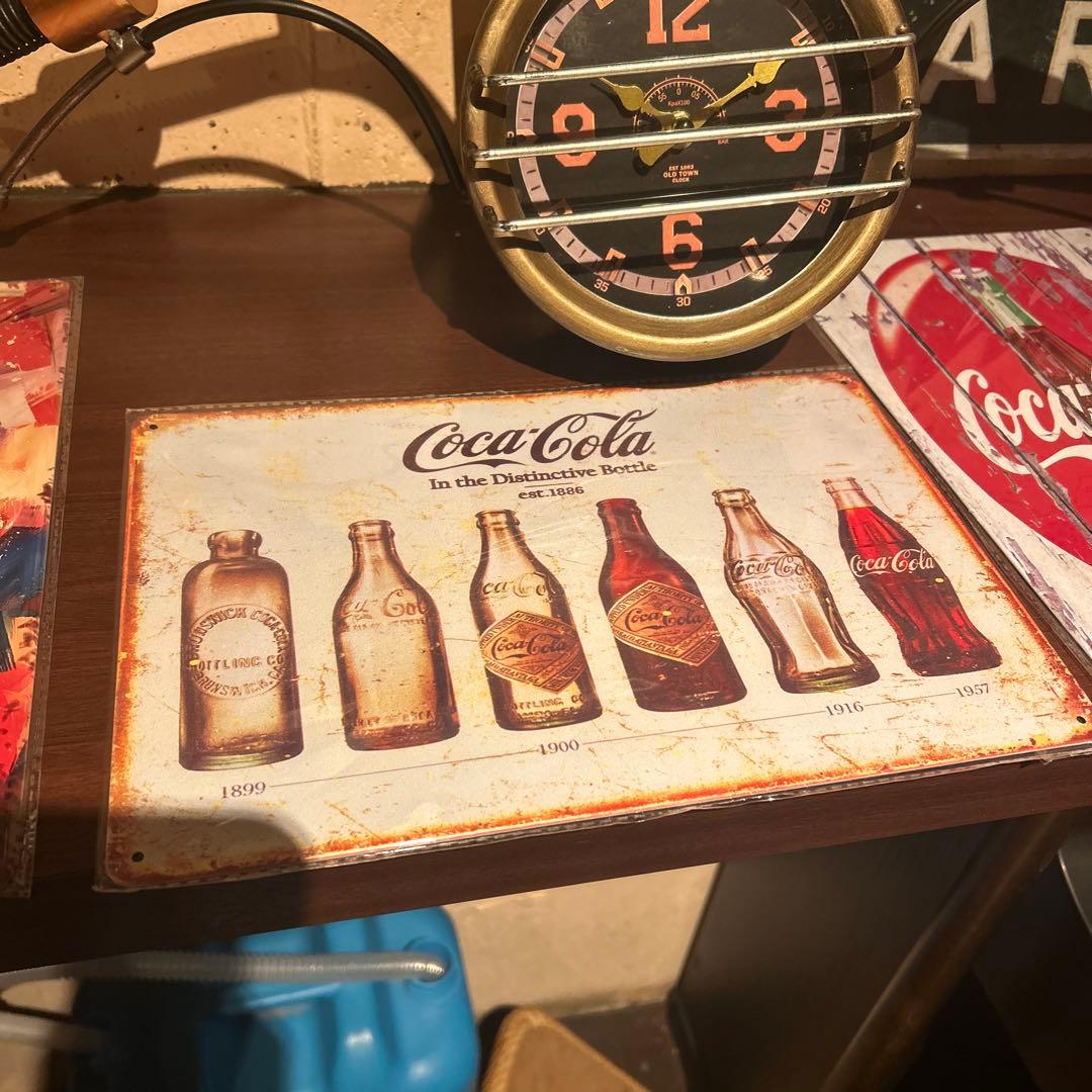 ブリキ　アンティーク　コカコーラ　インテリア　ガレージ　ハーレー　bar 看板
