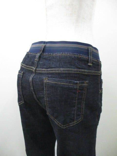 新品タグ付き　Praia 裏起毛スキニーデニム　ダークブルー ハイウエスト　L
