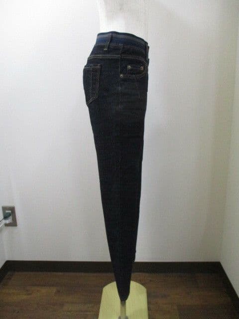 新品タグ付き　Praia 裏起毛スキニーデニム　ダークブルー ハイウエスト　L
