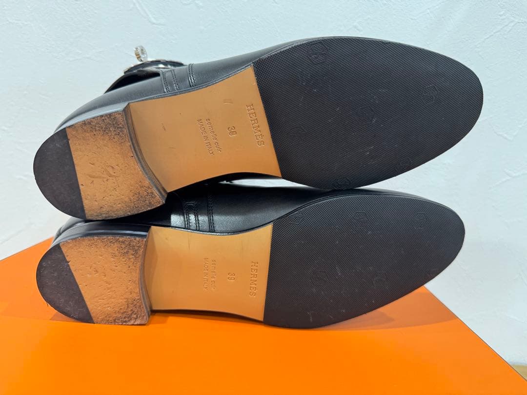 専用　極美品 HERMES エルメス ネオ 黒 39レザーブーツ ケリー