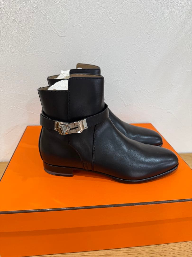専用　極美品 HERMES エルメス ネオ 黒 39レザーブーツ ケリー