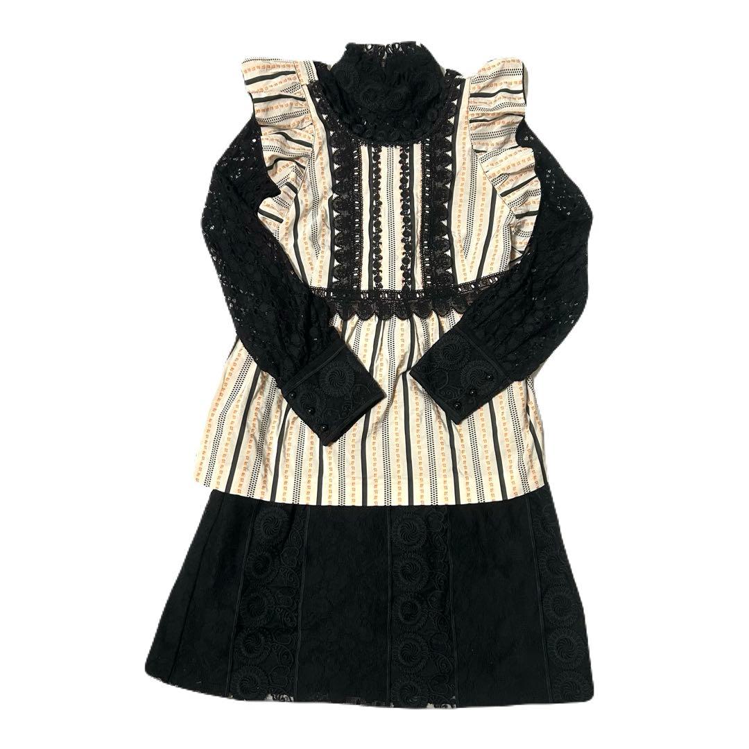 定価120.000円程相当　ANNASUI 長袖ワンピース　エプロンセット