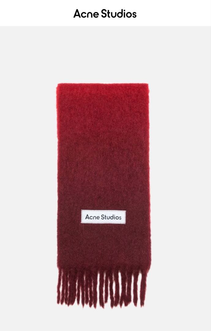 Acne Studios 赤 スカーフ マフラー