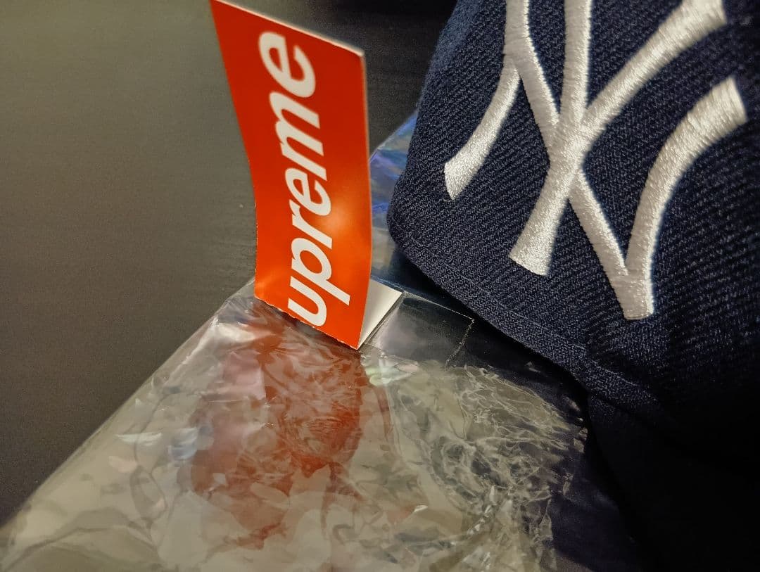 Supreme ネイビー ベースボールキャップ 7 3/4　NEW ERA
