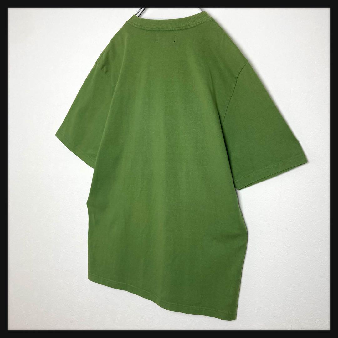 【定番デザイン】ステューシー ワンポイント刺繍ロゴTシャツ 人気カラー グリーン