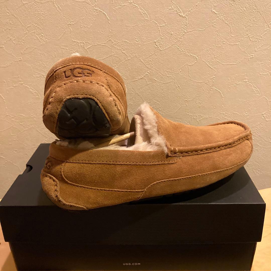 UGG アグ モカシン ムートンシューズ 27cm メンズブラウン