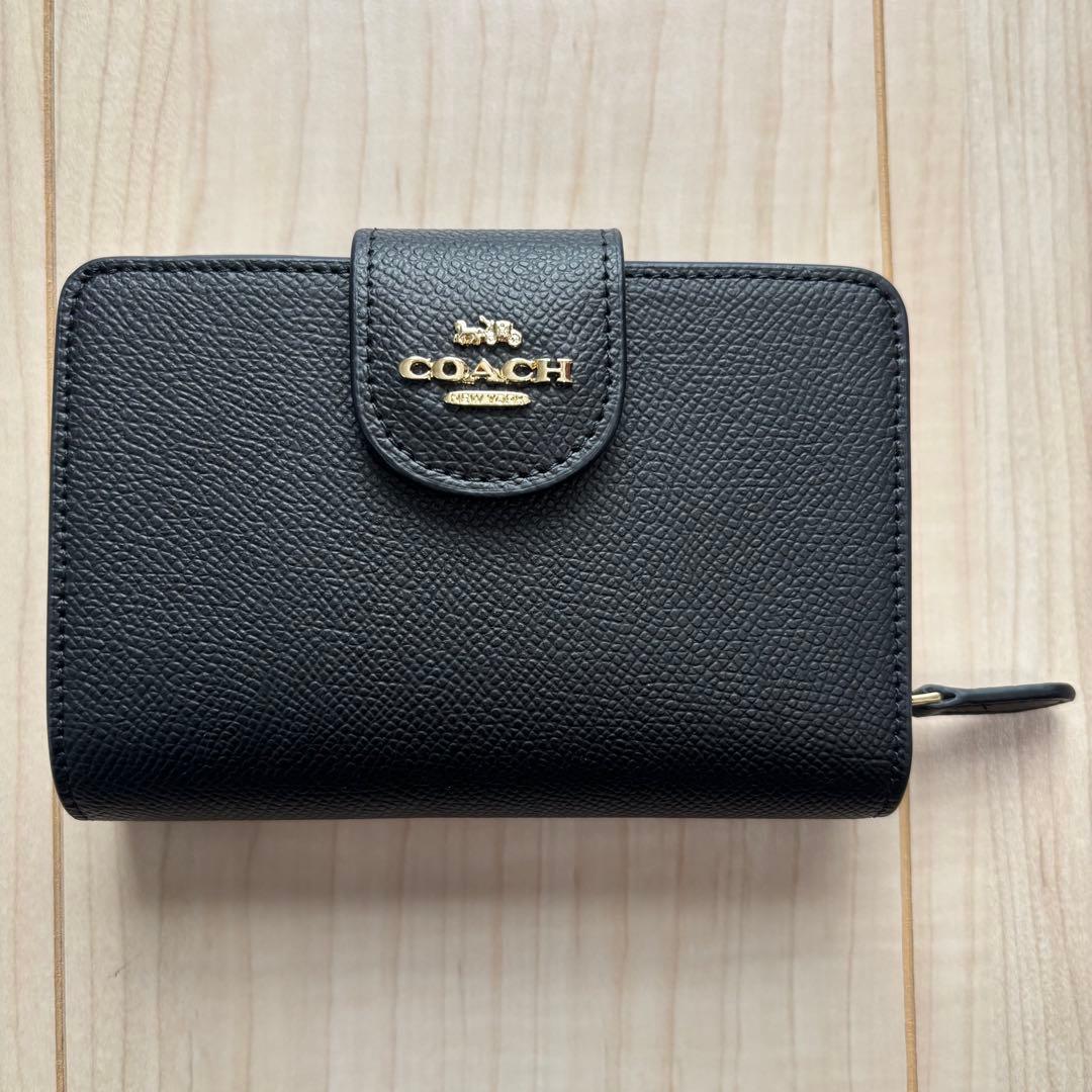 COACH コーチ　二つ折り財布　ブラック