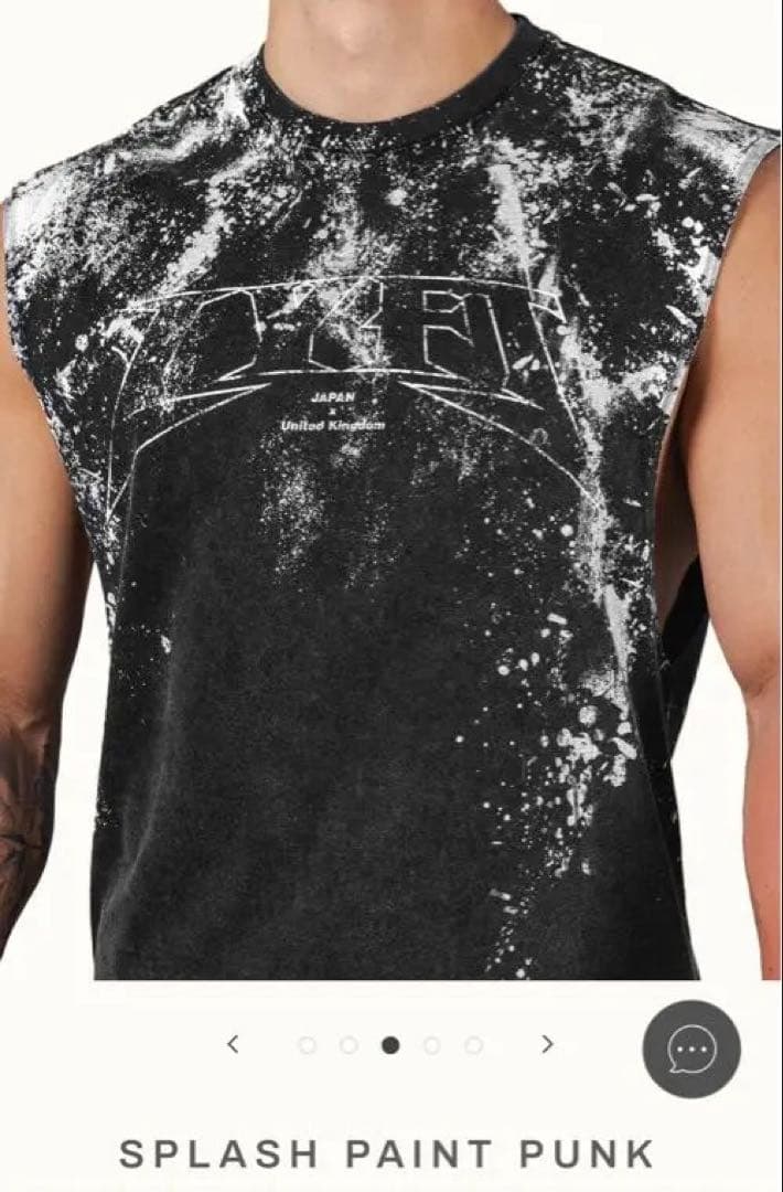 トップス LYFT SPLASH PAINT PUNK LOGO TANKTOP