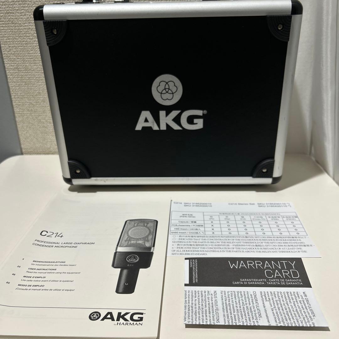 AKG C214 コンデンサーマイク 動作確認済