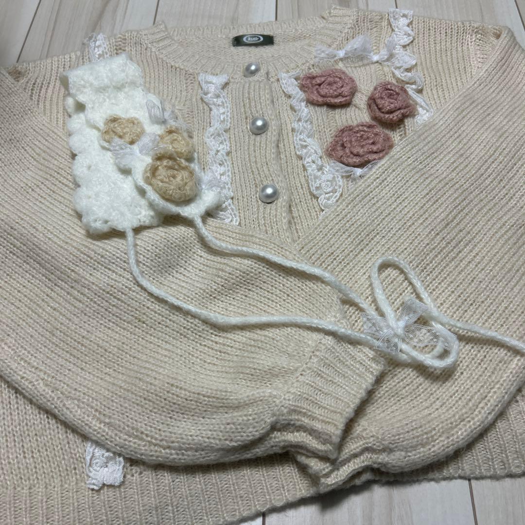 kutir きゅるりんってしてみて ニット カーディガン ヘッドドレス