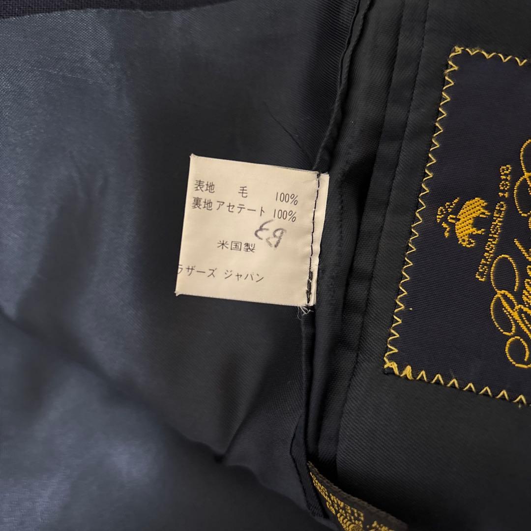 【Brooks Brothers】希少米国製 44RG シングルネイビーブレザー