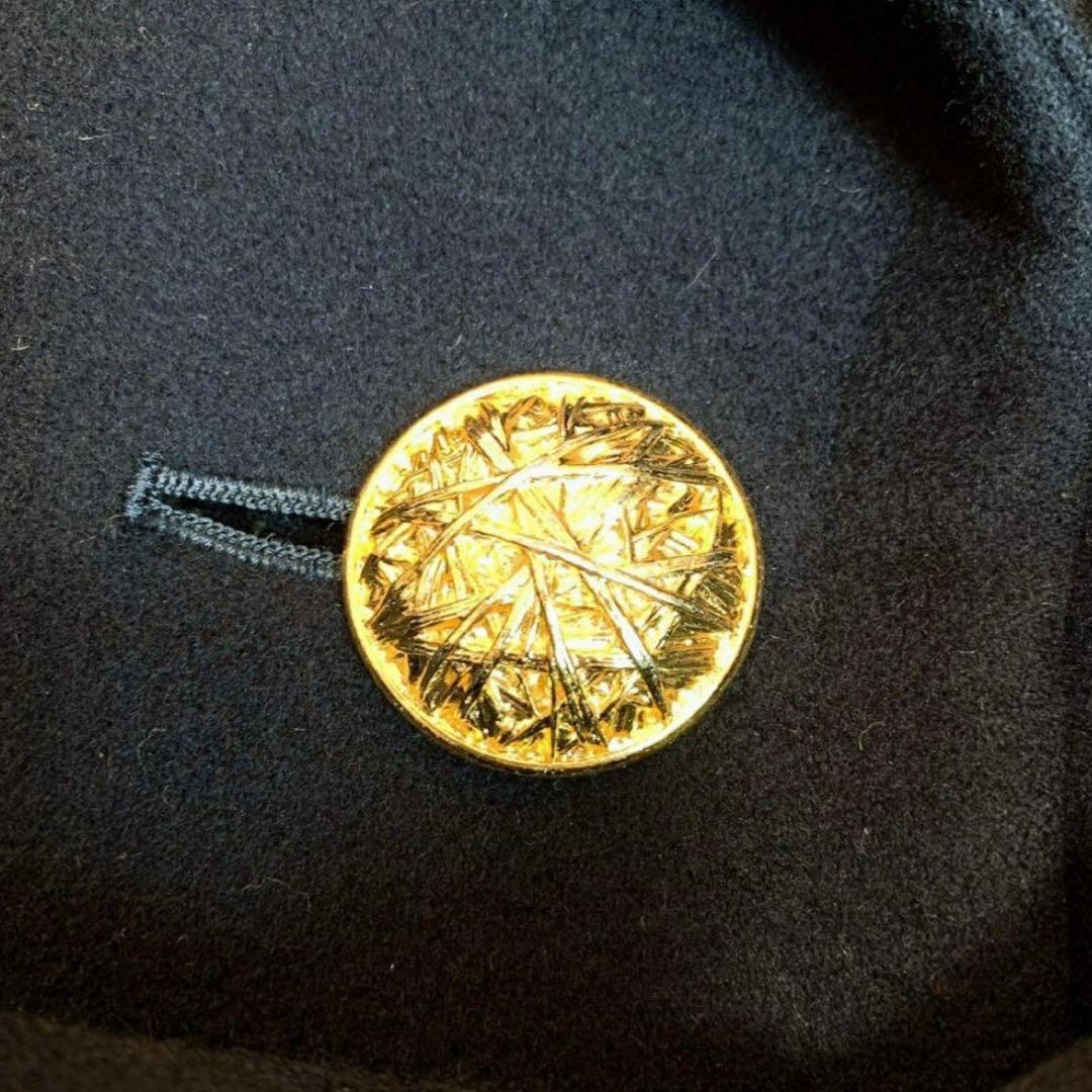 【美品】イヴ・サンローラン　カシミア混　ベルテッド　ロングコート　金ボタン　34