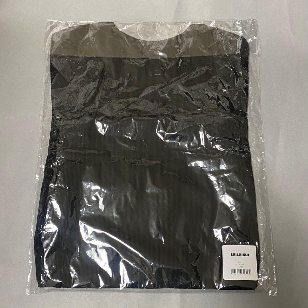 トップス shishikui RIB TEE BLACK
