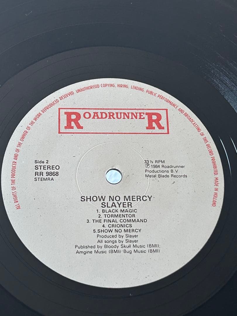 Slayer Show No Mercy レコード LP スラッシュメタル