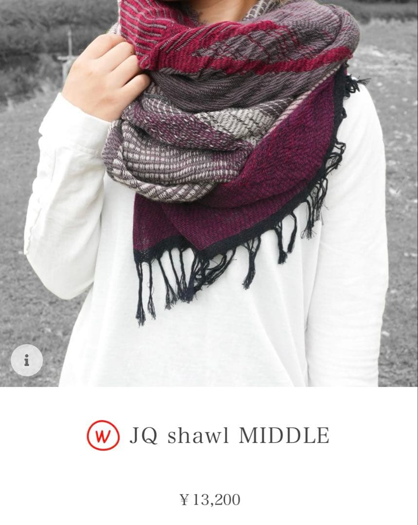tamaki niime タマキニイメ　JQ shawl MIDDLE