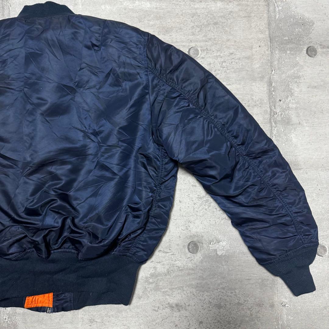 00s ALPHA INDUSTRIES ネイビー MA-1 NASA M 紺色