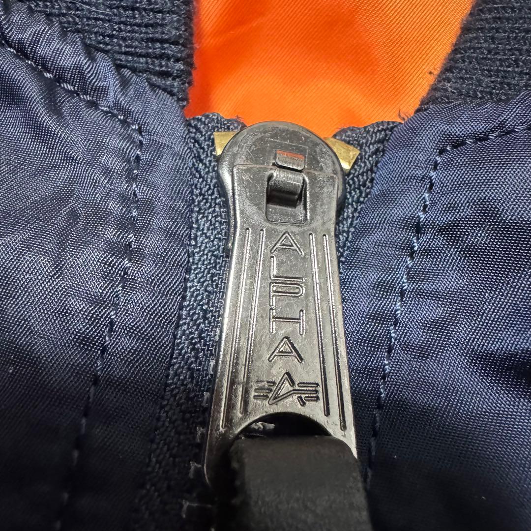 00s ALPHA INDUSTRIES ネイビー MA-1 NASA M 紺色