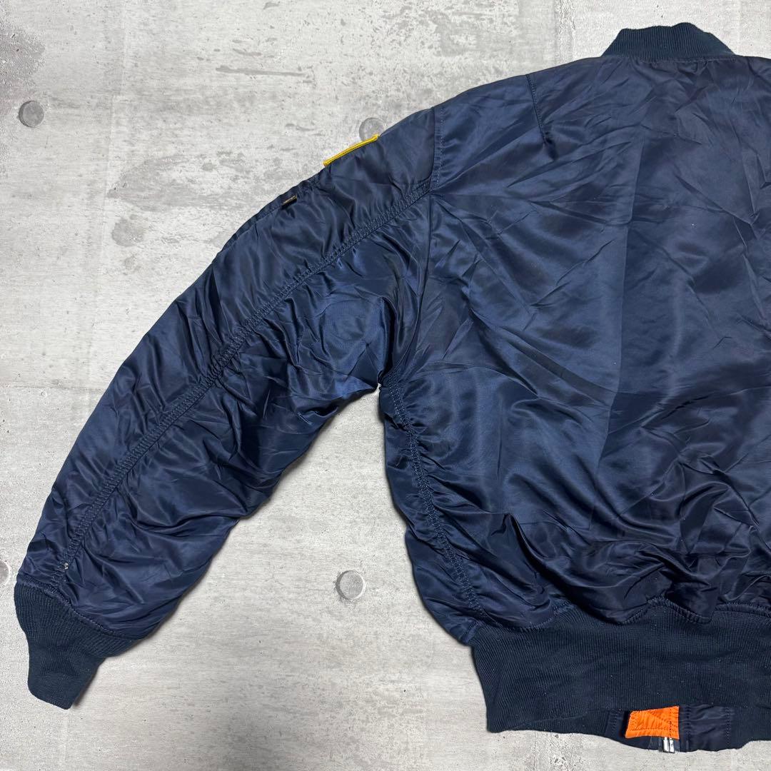 00s ALPHA INDUSTRIES ネイビー MA-1 NASA M 紺色