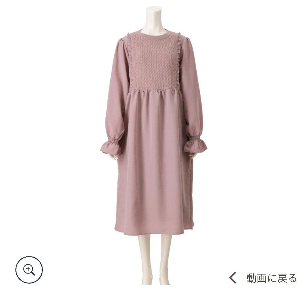 完売♪タグ新品☆アンドラブ☆甘フェミニンなドッキングワンピース☆３Ｌ