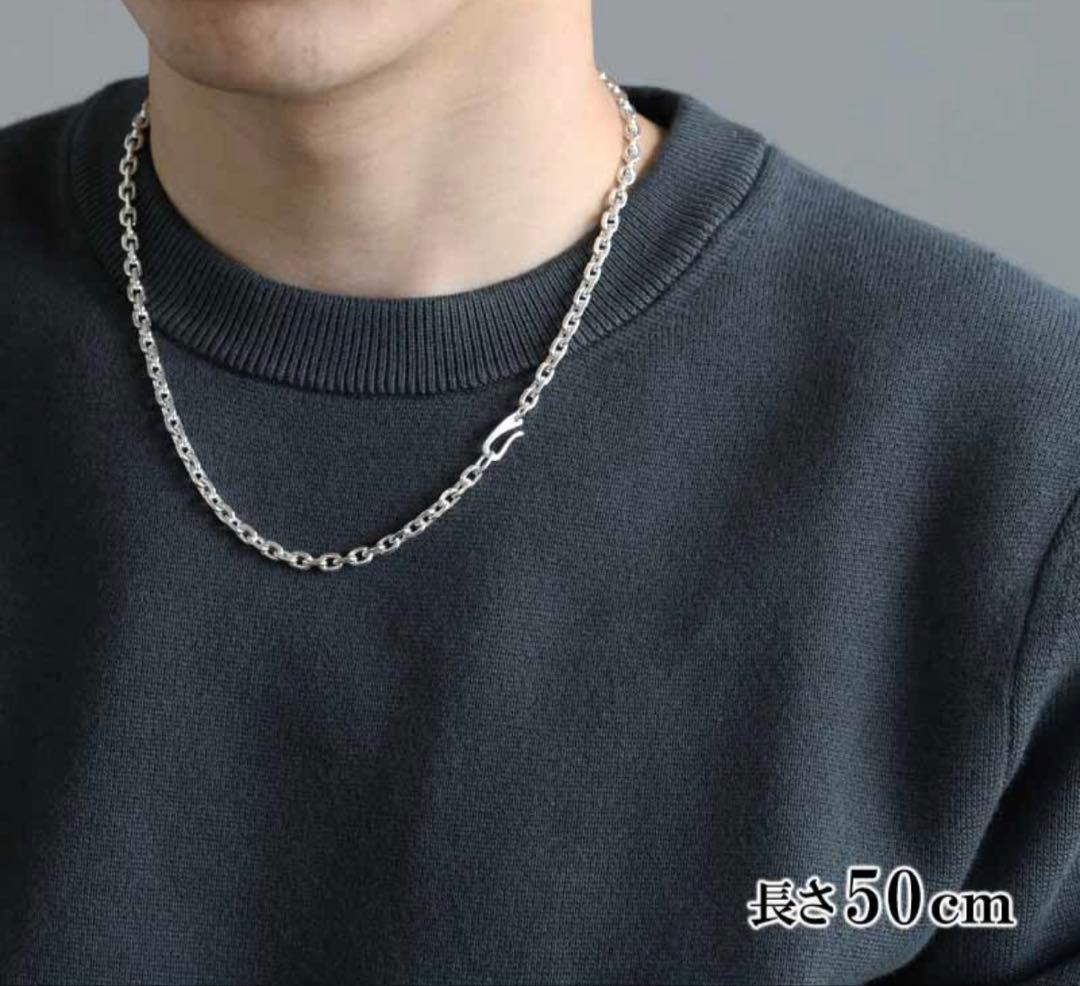 【美品】 あずきチェーン ネックレス シルバー925 5mm