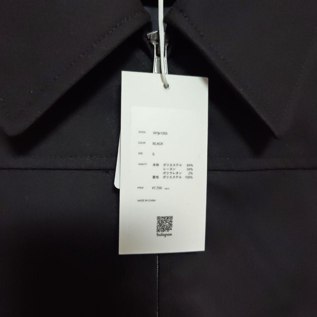 WYM　TECH WOOL GABARDINE ZIP BLOUSO Sブラック
