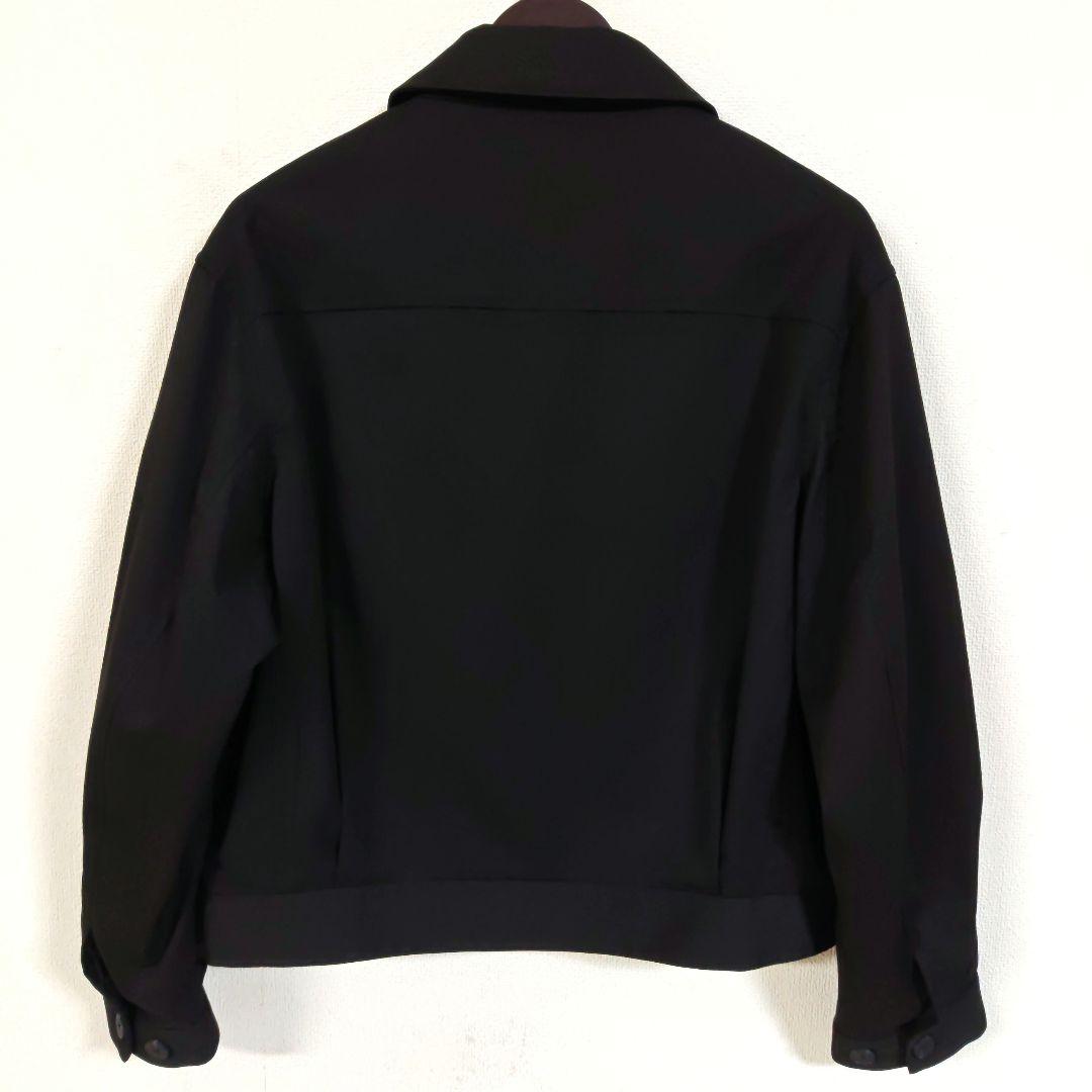WYM　TECH WOOL GABARDINE ZIP BLOUSO Sブラック