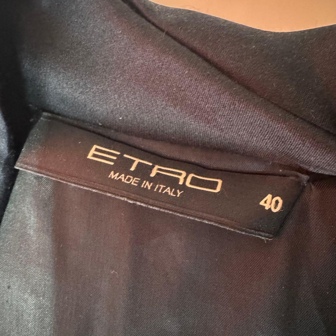✨美品✨エトロ シルク100% 膝丈 ワンピース 総柄 40 イタリア製