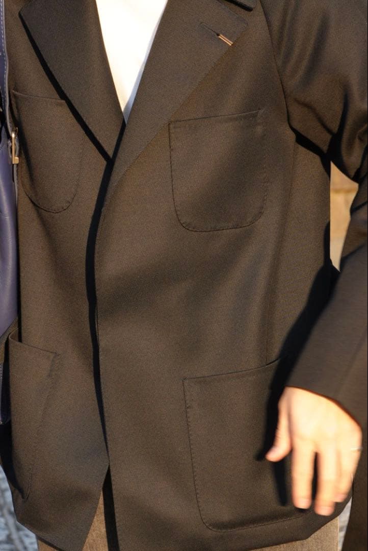 古着売ります ORBIUMローブジャケット黒H.M.Robe2A-3