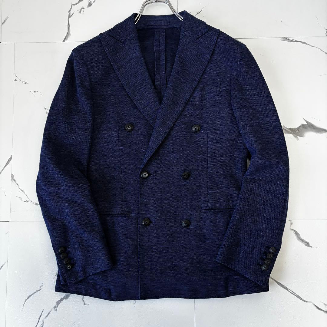 LARDINI✨最高級　ダブルブレスト　ロロピアーナ　シルクリネン　ジャケット