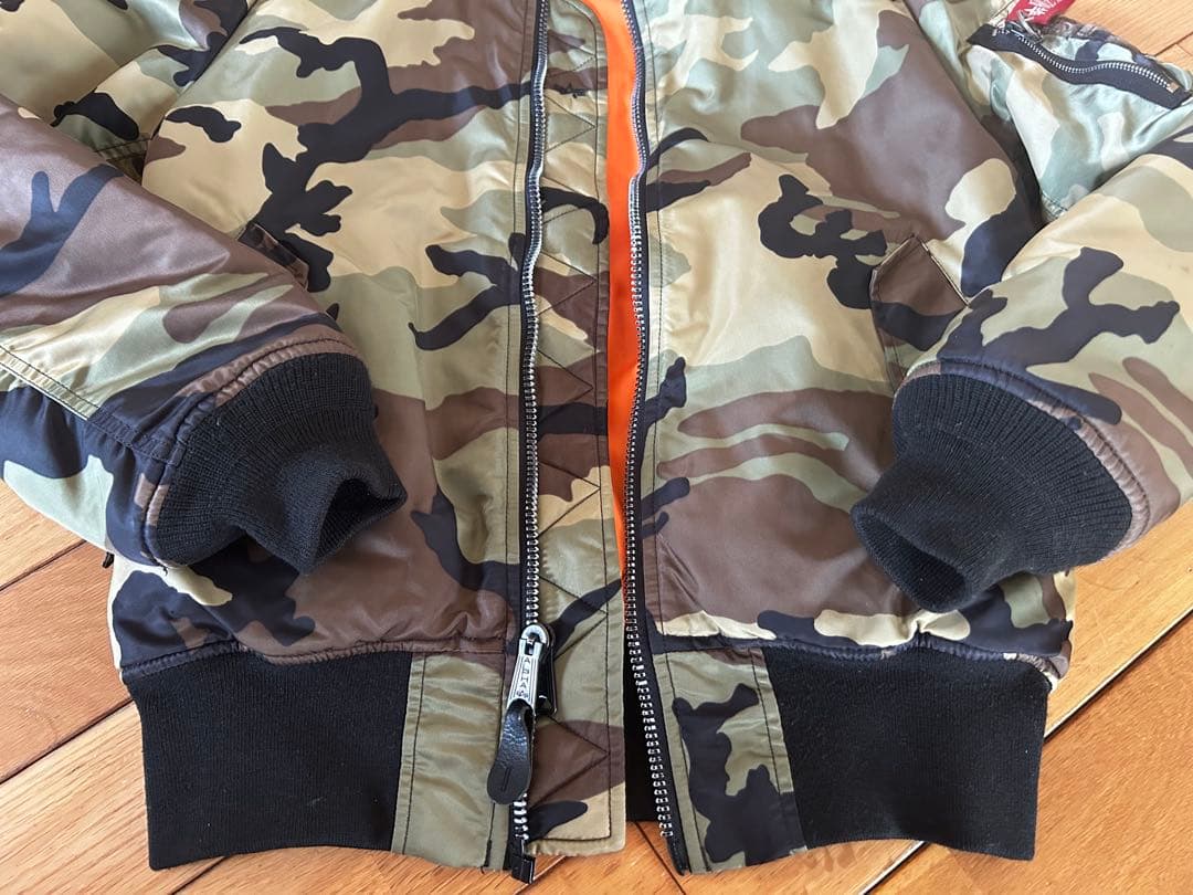 90s alpha industries ma-1 フライトジャケット　迷彩