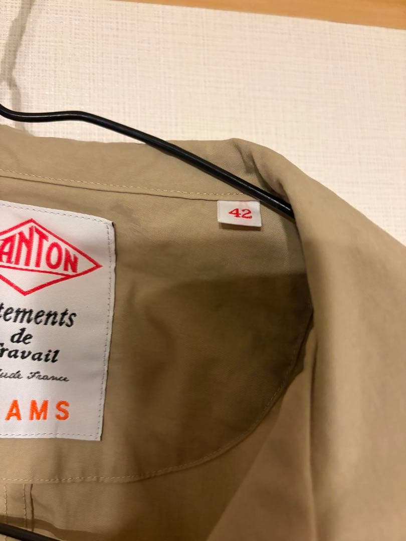 DANTON × BEAMS ナイロン ワークジャケット ベージュ 42