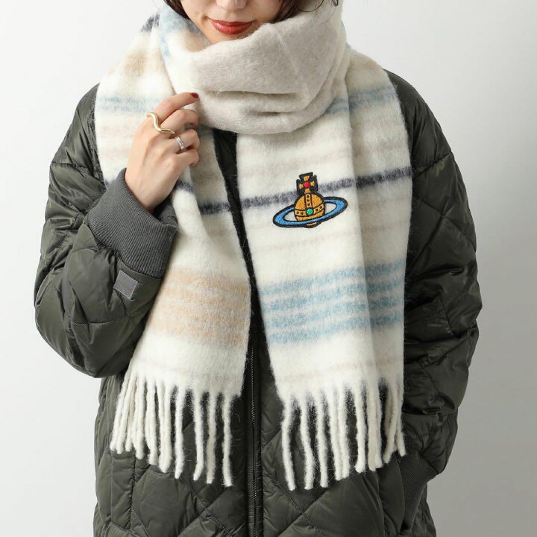 【美品】Vivienne Westwood ストライプマフラー