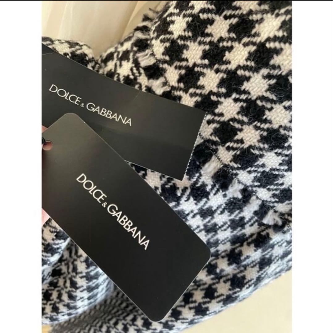 【新品】Dolce&Gabbanaサイズ38千鳥スカート秋冬パーティーデート