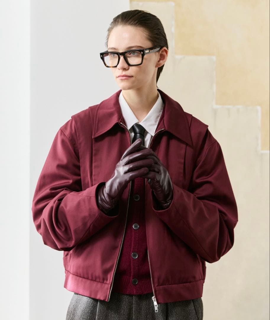 Sheep Leather Minimal Gloves/ワイン/サイズ2