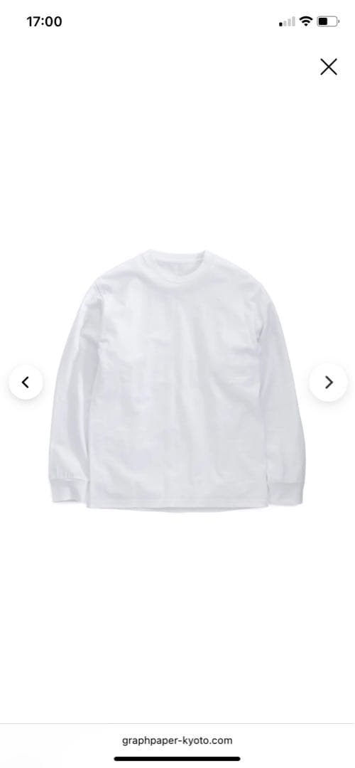 Graphpaper ホワイト ロングTシャツ