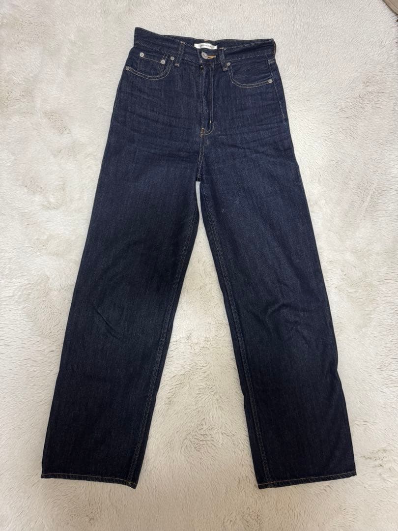 パンツ MOUSSY HW 90S STRAIGHT One Wash 25inch