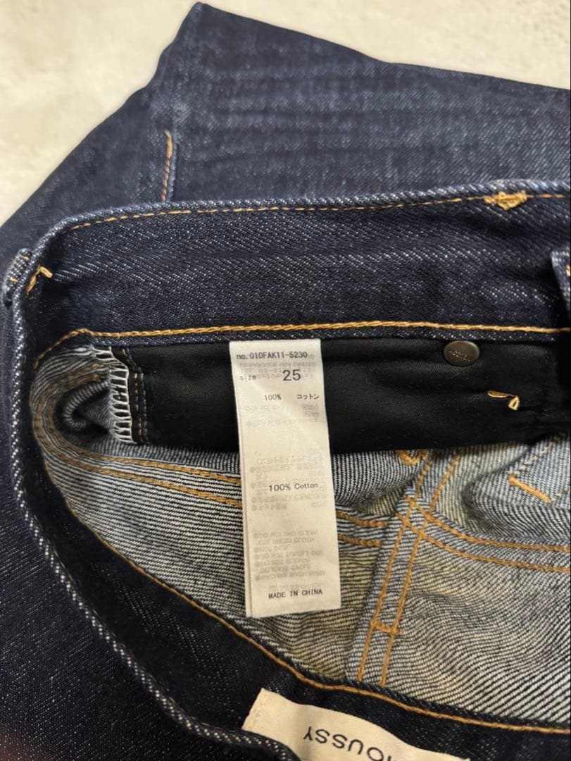 パンツ MOUSSY HW 90S STRAIGHT One Wash 25inch