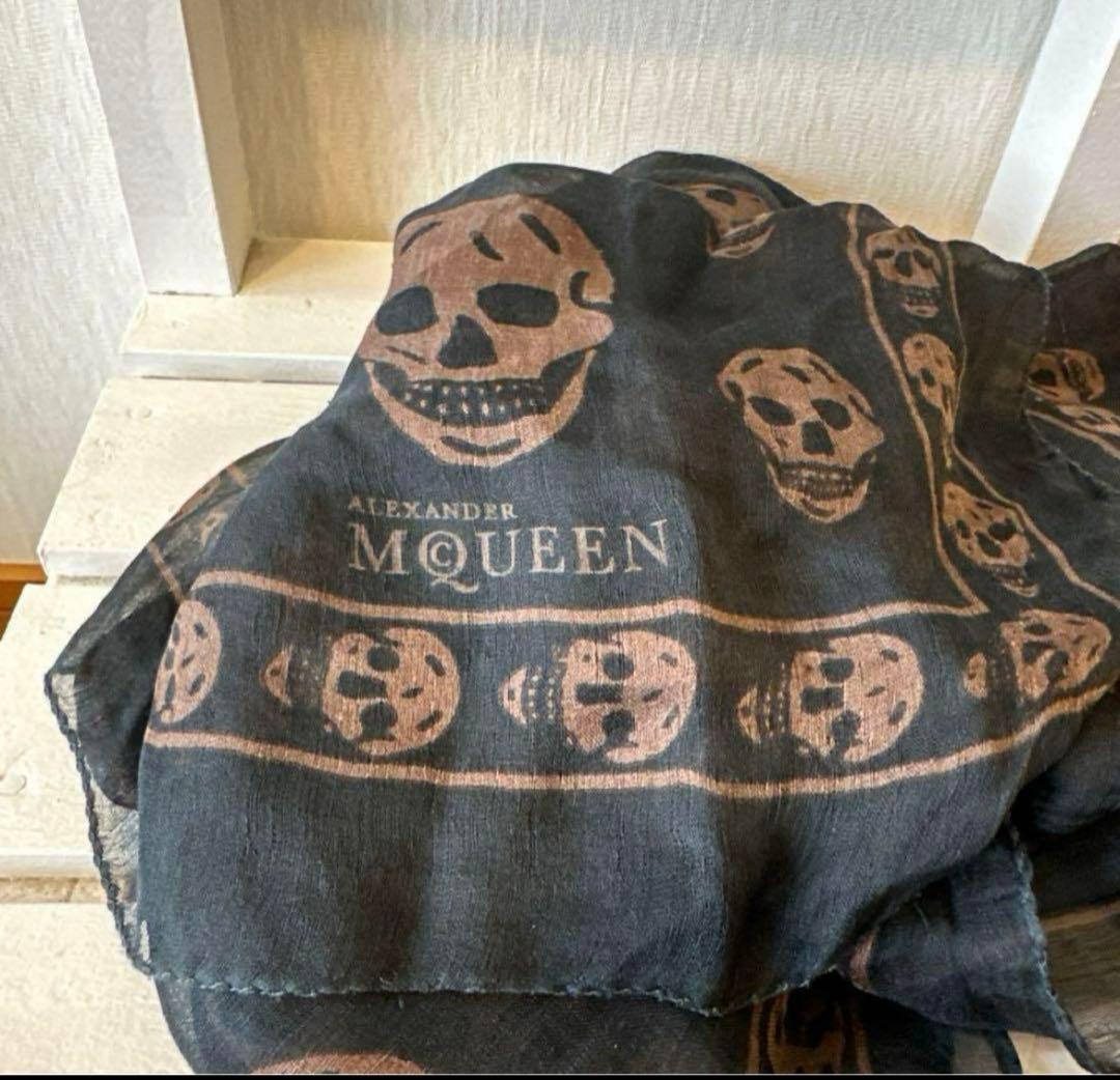小物 Alexander McQueen BlackSkull Silk Stall