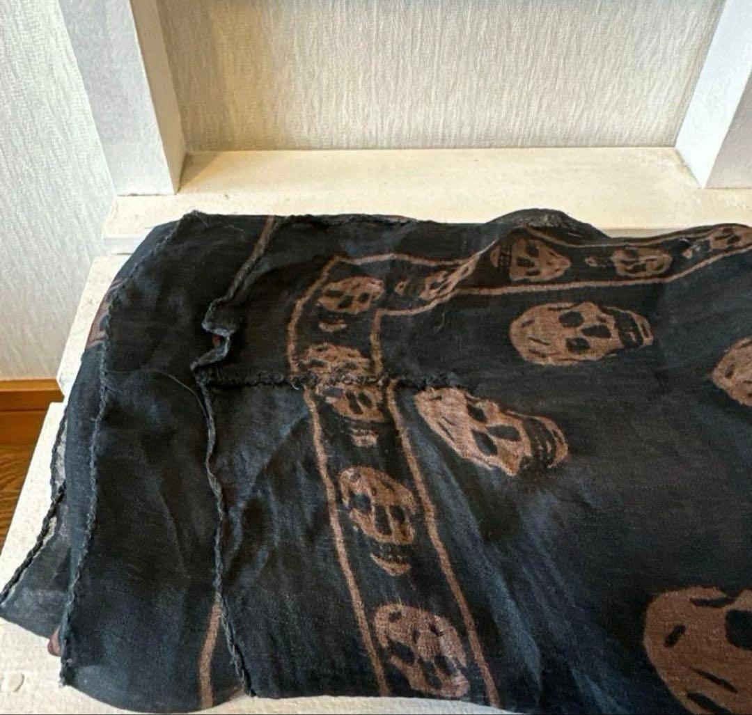 小物 Alexander McQueen BlackSkull Silk Stall