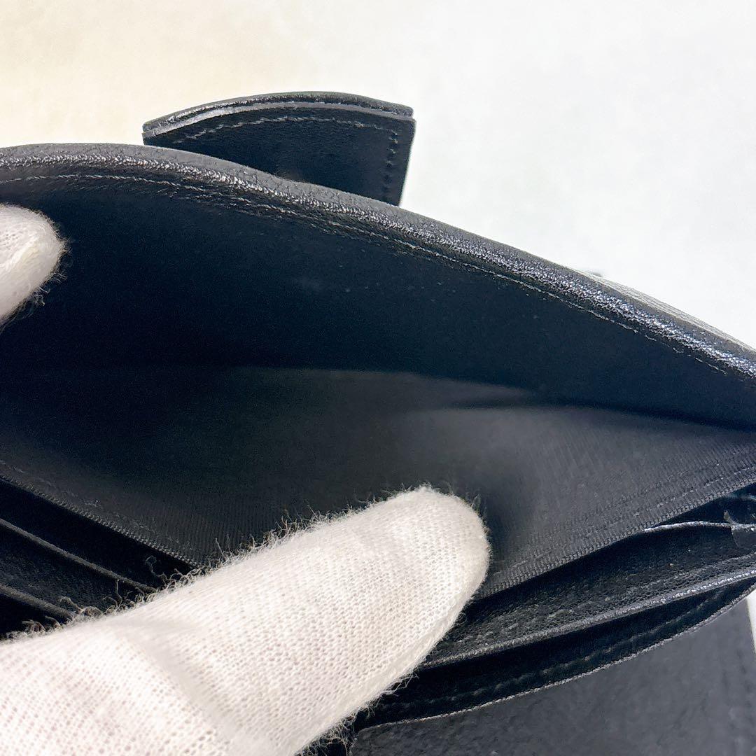 ヒロコハヤシ フランジャ　二つ折り財布　黒 美品 箱付