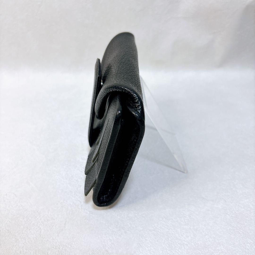 ヒロコハヤシ フランジャ　二つ折り財布　黒 美品 箱付