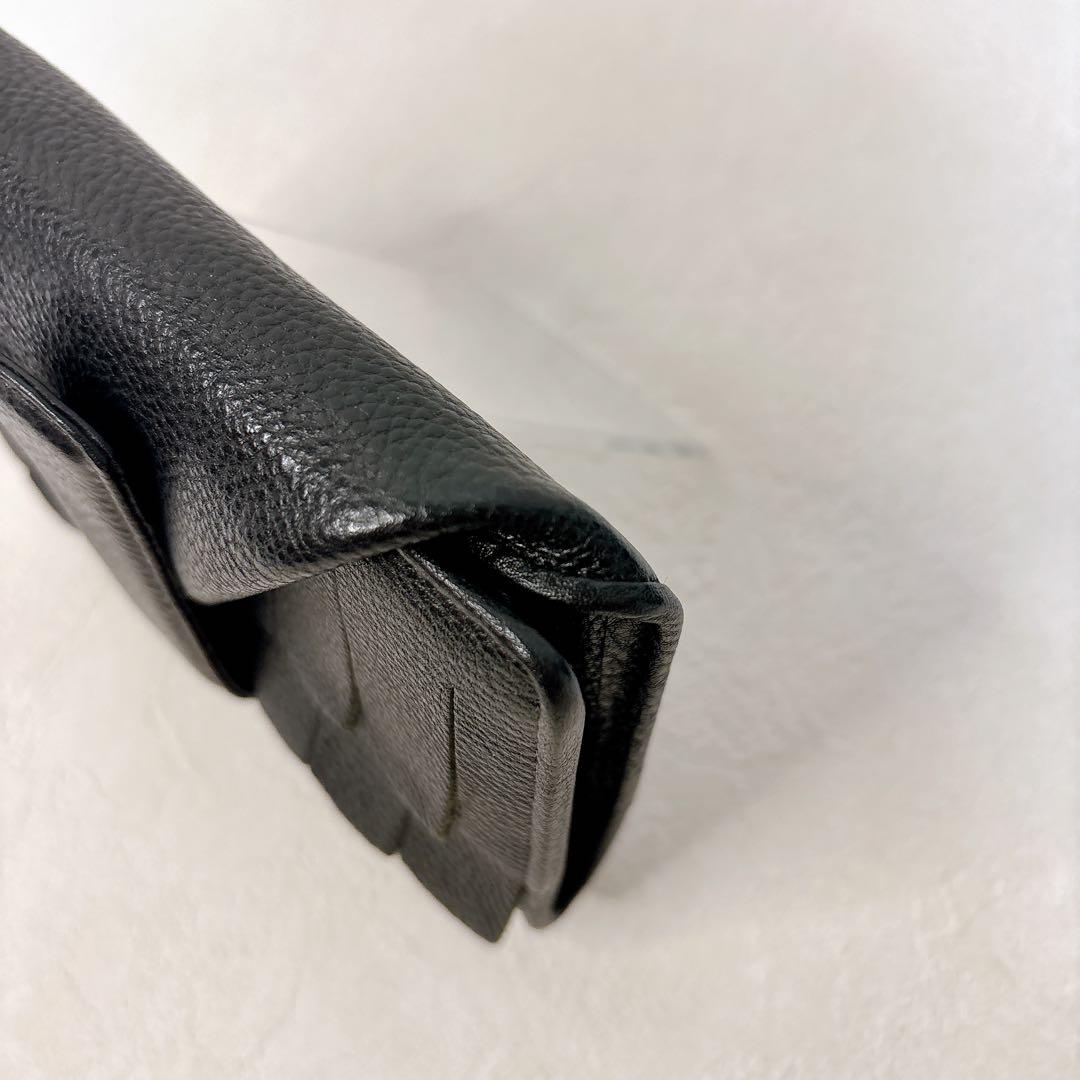 ヒロコハヤシ フランジャ　二つ折り財布　黒 美品 箱付