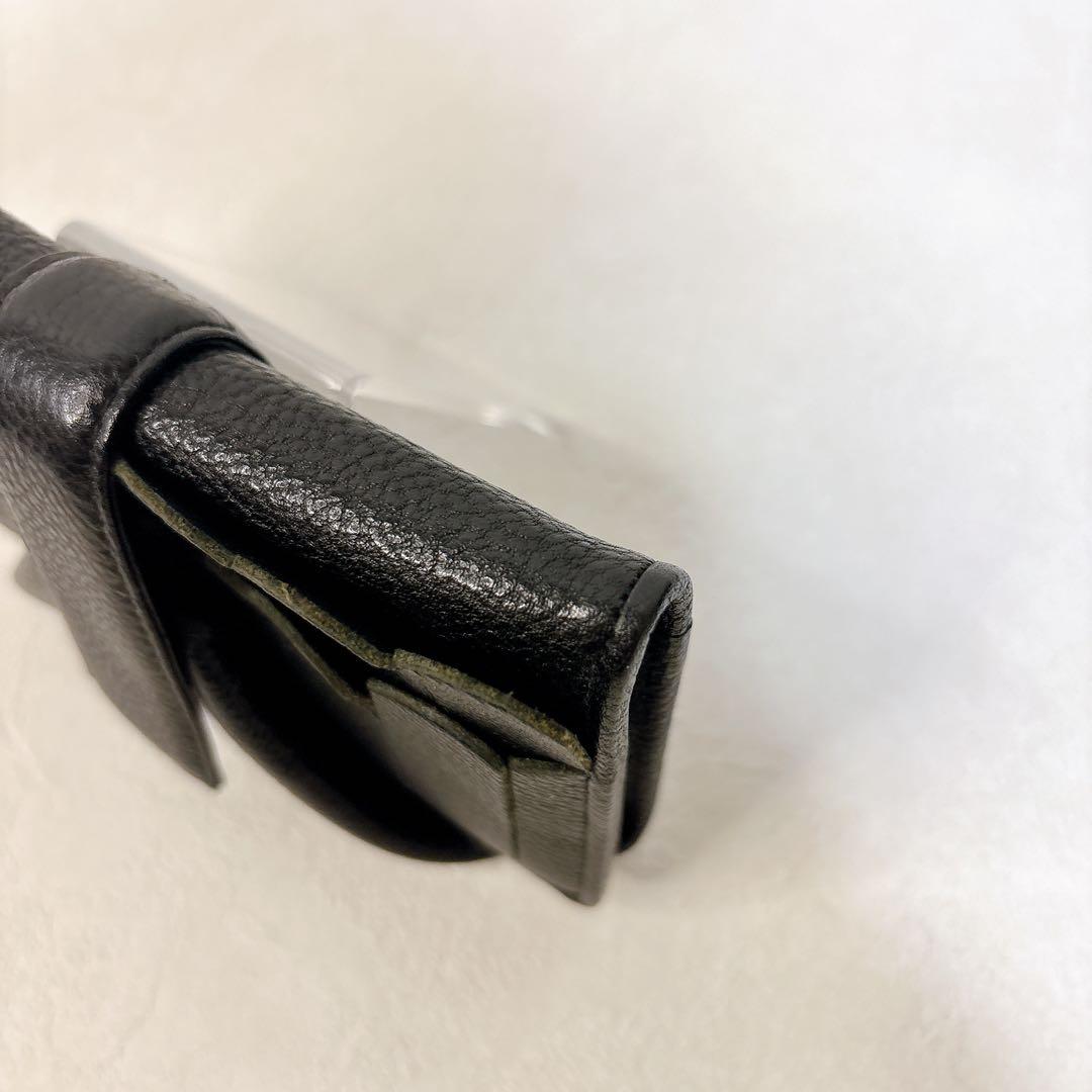 ヒロコハヤシ フランジャ　二つ折り財布　黒 美品 箱付
