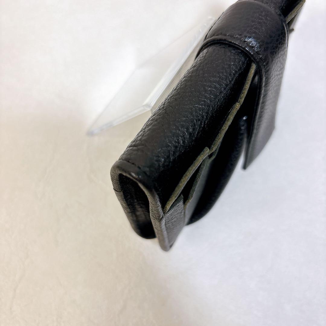 ヒロコハヤシ フランジャ　二つ折り財布　黒 美品 箱付