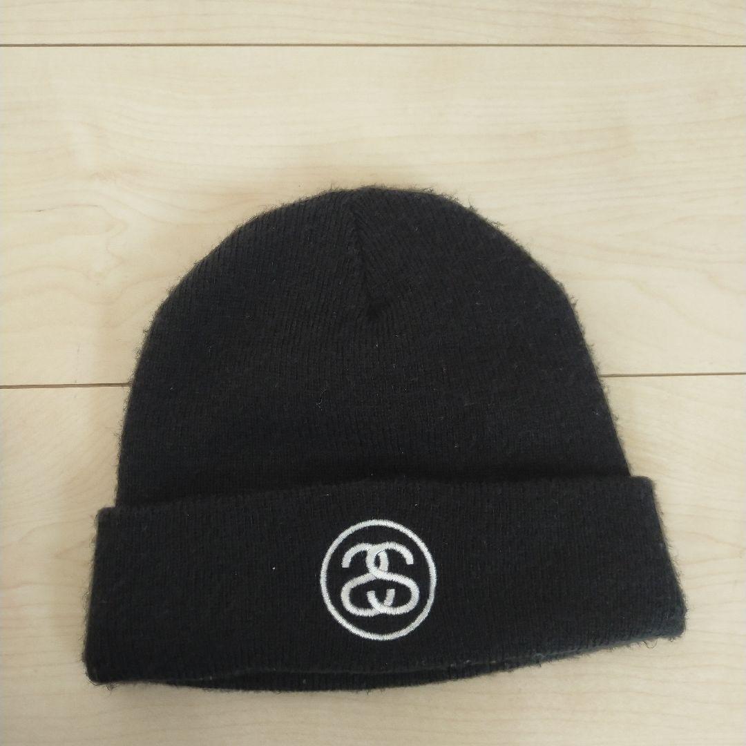 90's/90年代/STUSSY　ステューシー/ニット帽　帽子　黒　ブラック