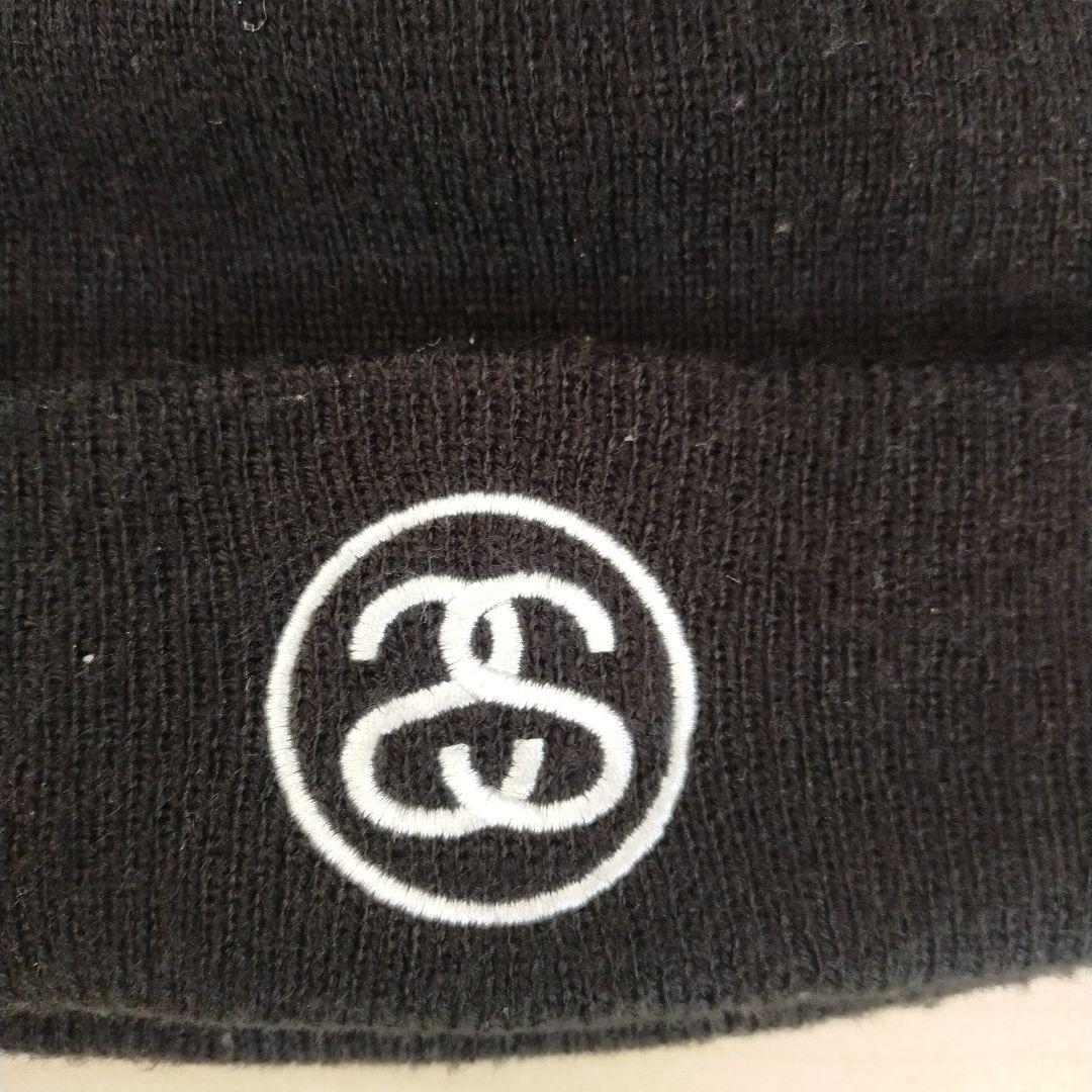 90's/90年代/STUSSY　ステューシー/ニット帽　帽子　黒　ブラック
